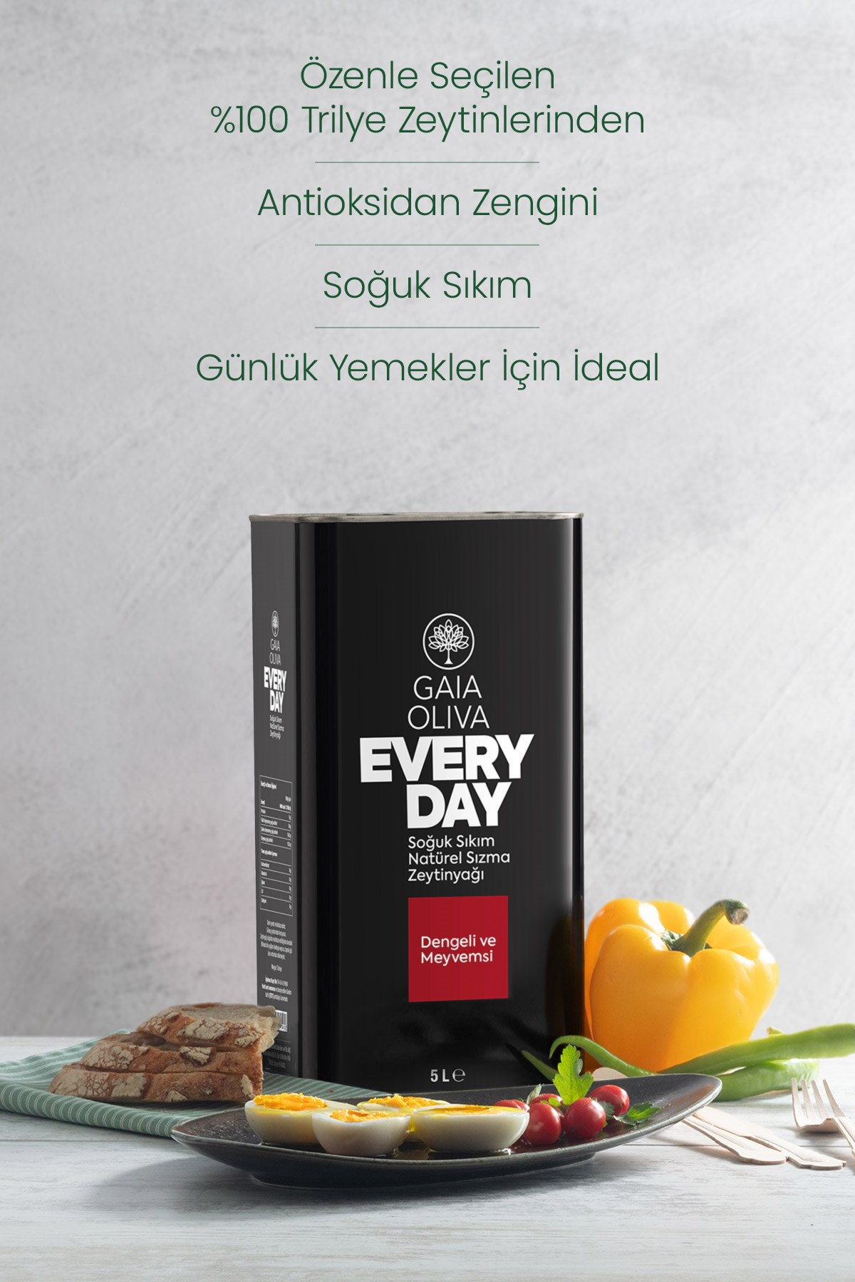 Everyday Trilye 5 lt Natürel Sızma Zeytinyağı