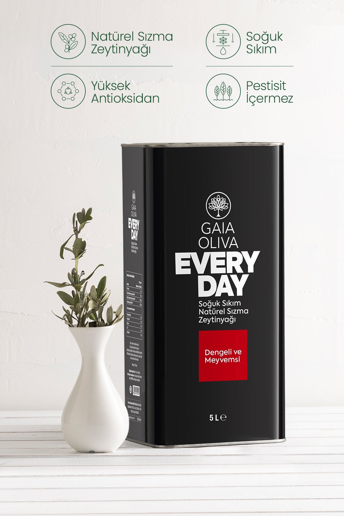 Everyday Trilye 5 lt Natürel Sızma Zeytinyağı