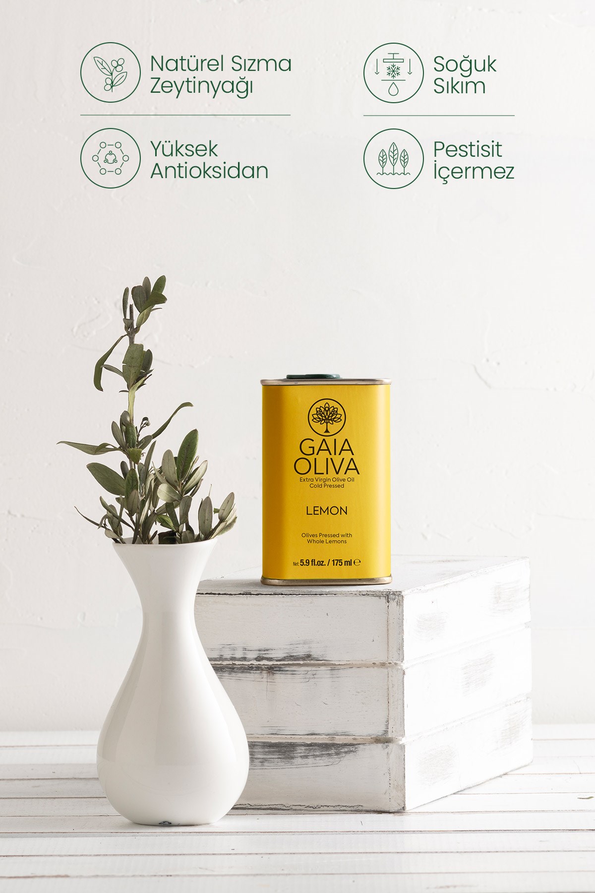 Limon Çeşnili 175 ml Natürel Sızma Zeytinyağı