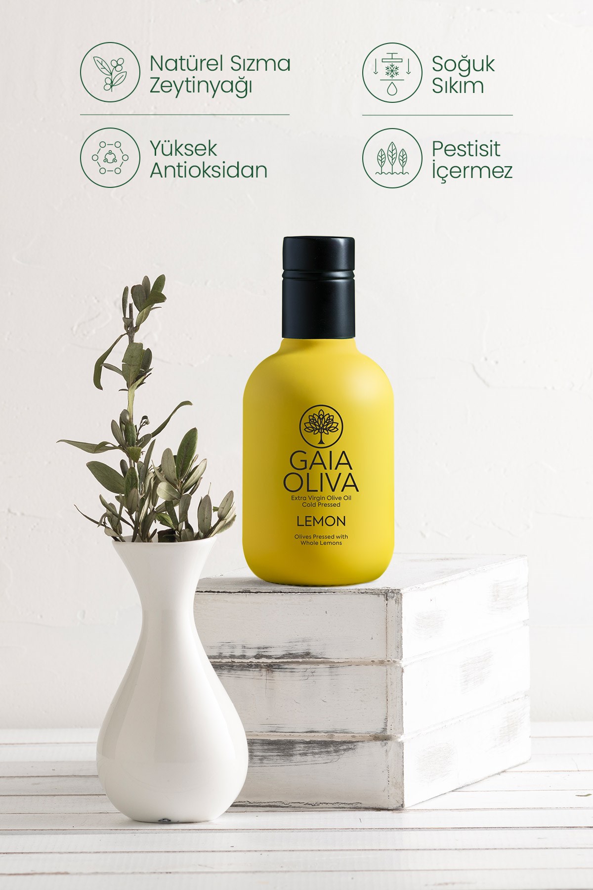 Limon Çeşnili 250 ml Natürel Sızma Zeytinyağı