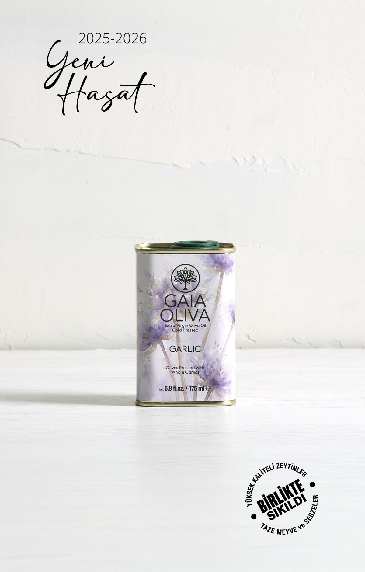 Anneler Günü'ne Özel Sarımsak Çeşnili 175 ml Natürel Sızma Zeytinyağı