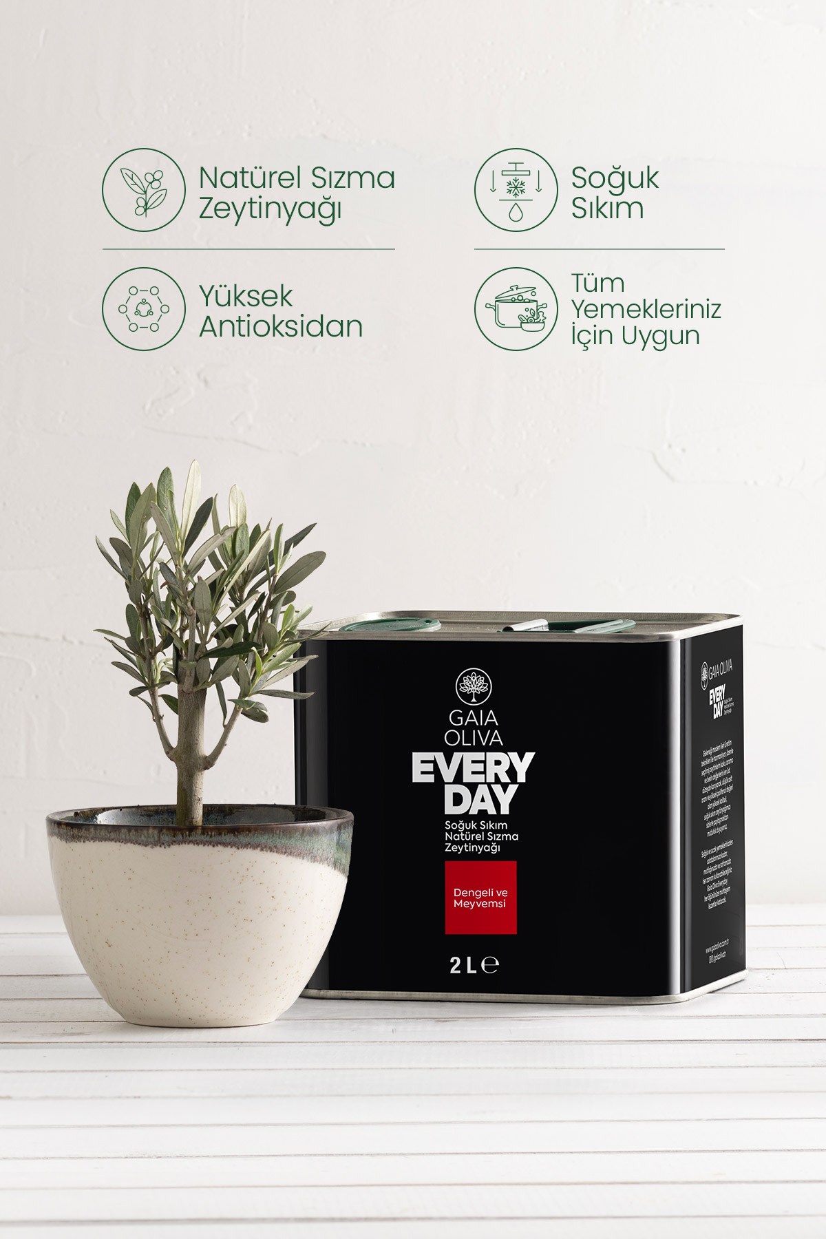 Everyday Trilye 2 lt Natürel Sızma Zeytinyağı