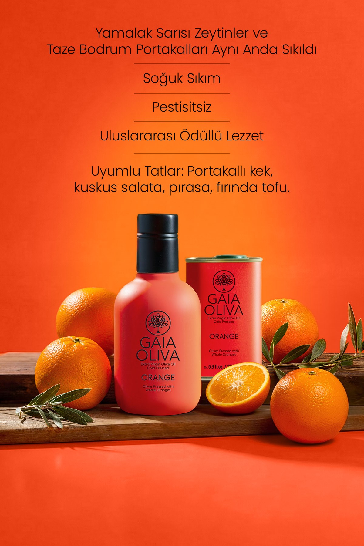 Portakal Çeşnili 175 ml Natürel Sızma Zeytinyağı