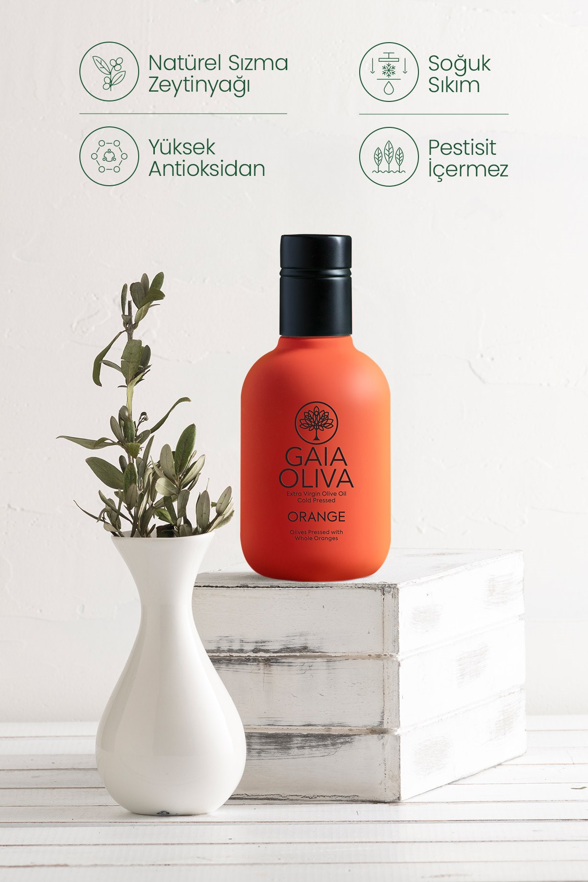 Portakal Çeşnili 250 ml Natürel Sızma Zeytinyağı