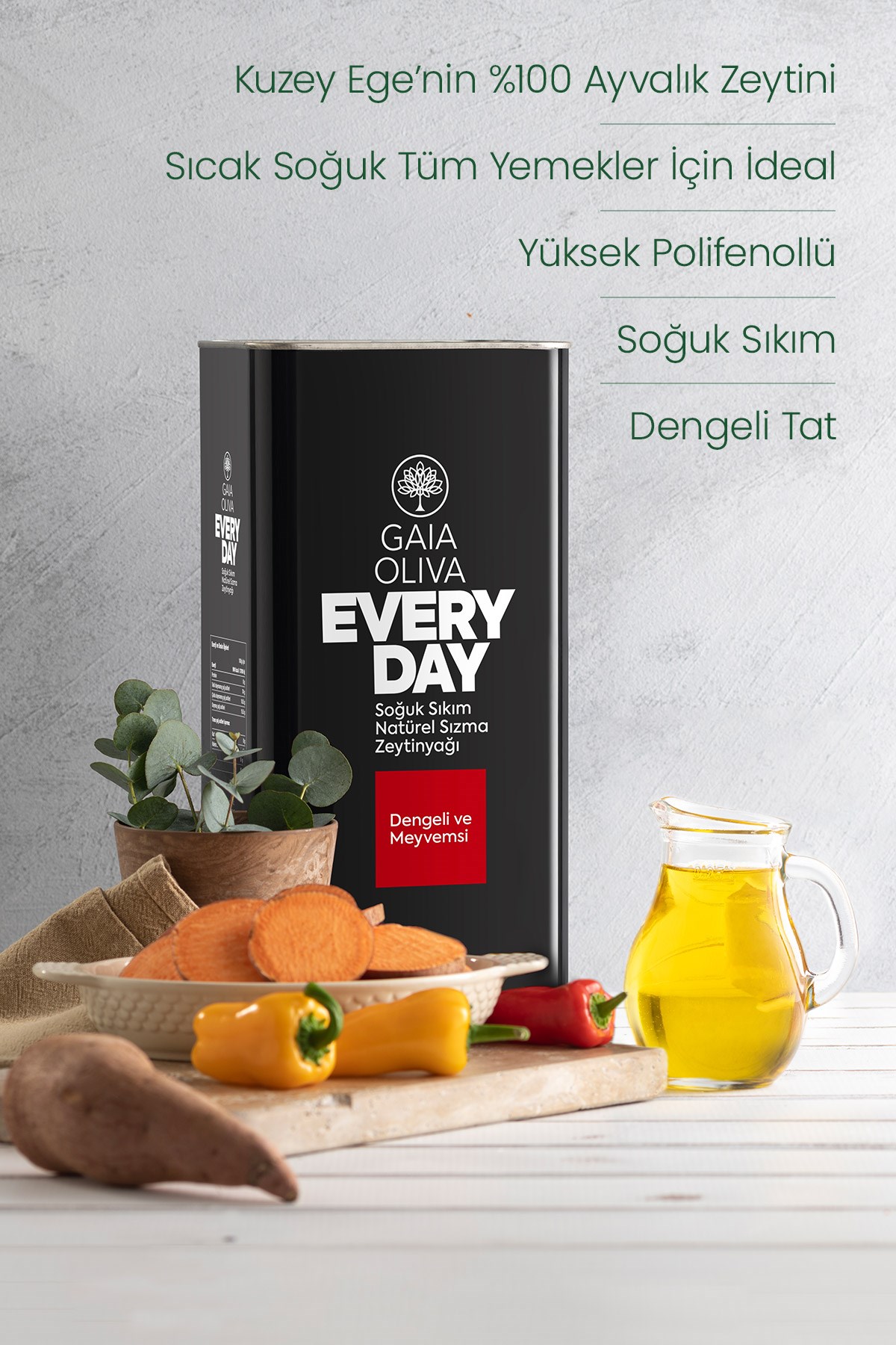 Everyday Ayvalık 5 lt Natürel Sızma Zeytinyağı