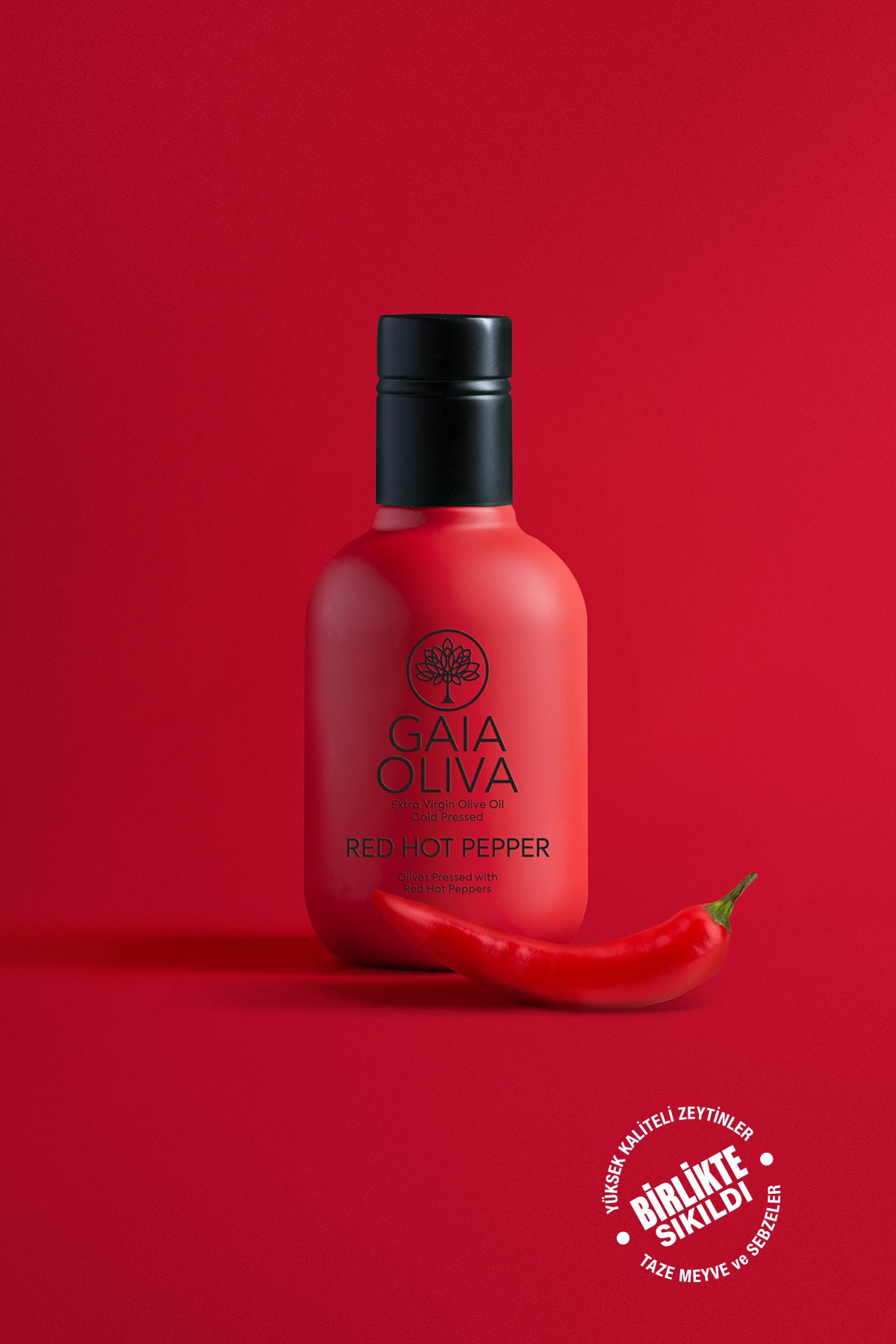Kırmızı Acı Biber Çeşnili 250 ml Natürel Sızma Zeytinyağı