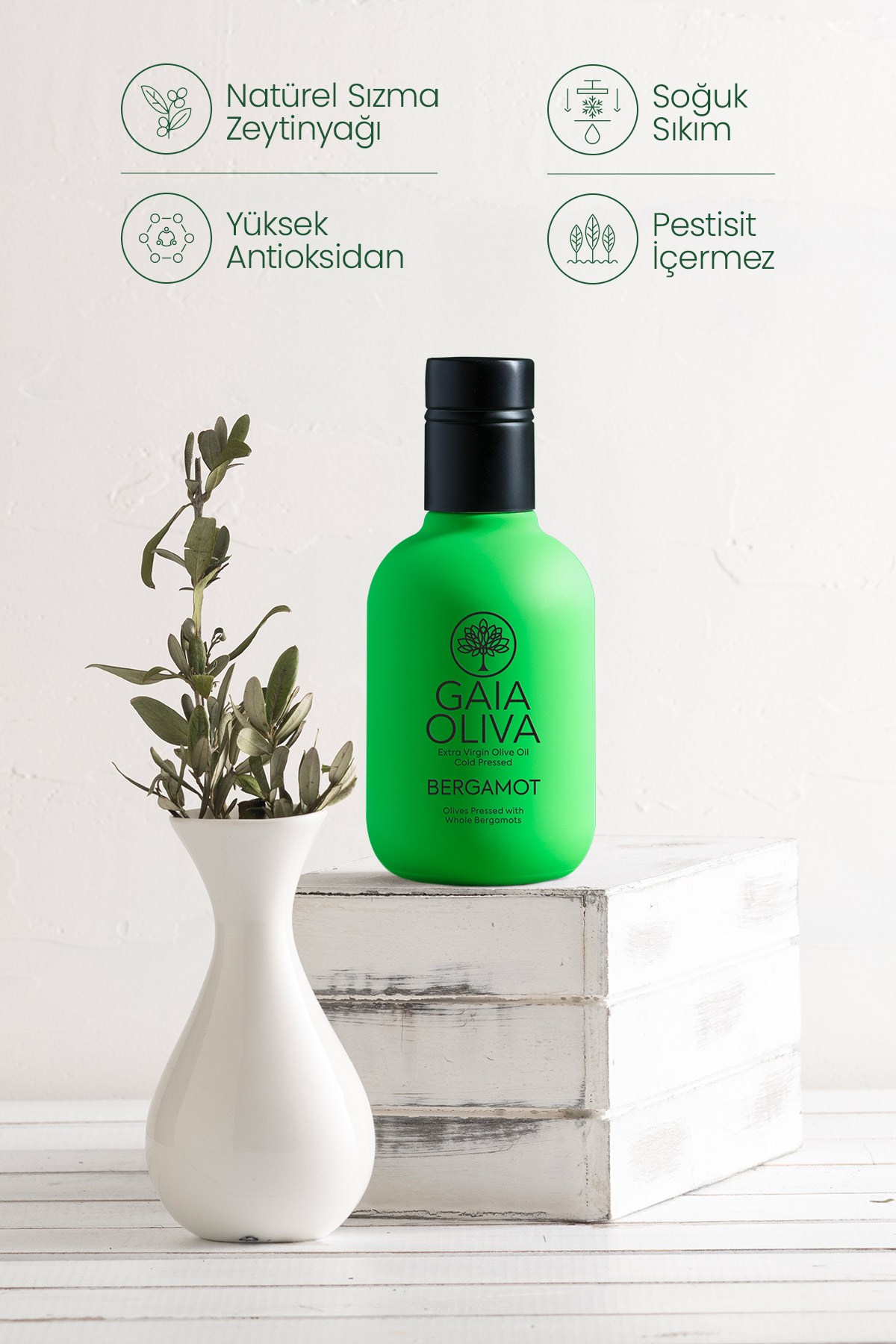 Bergamot Çeşnili 250 ml Natürel Sızma Zeytinyağı