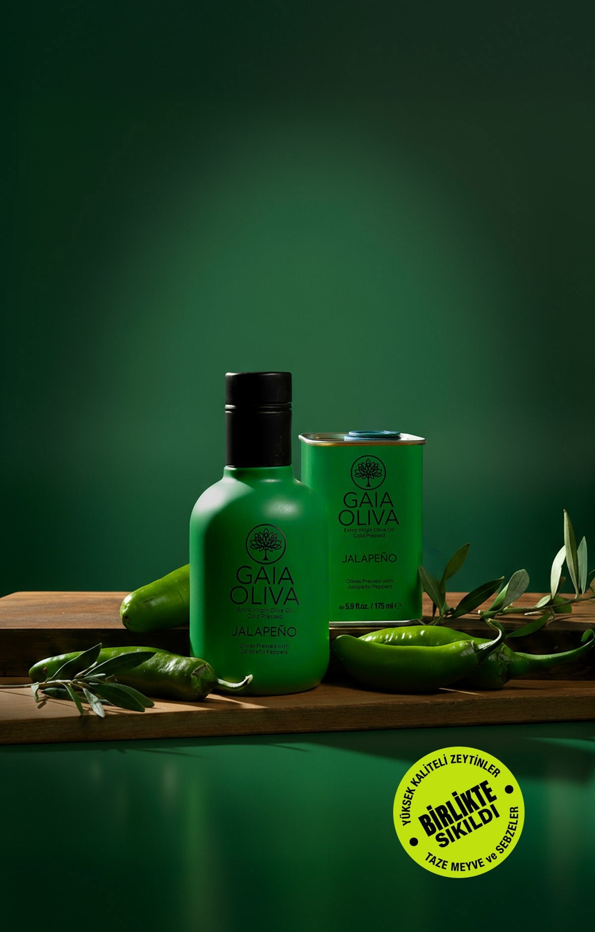 Jalapeno Çeşnili 175 ml Natürel Sızma Zeytinyağı
