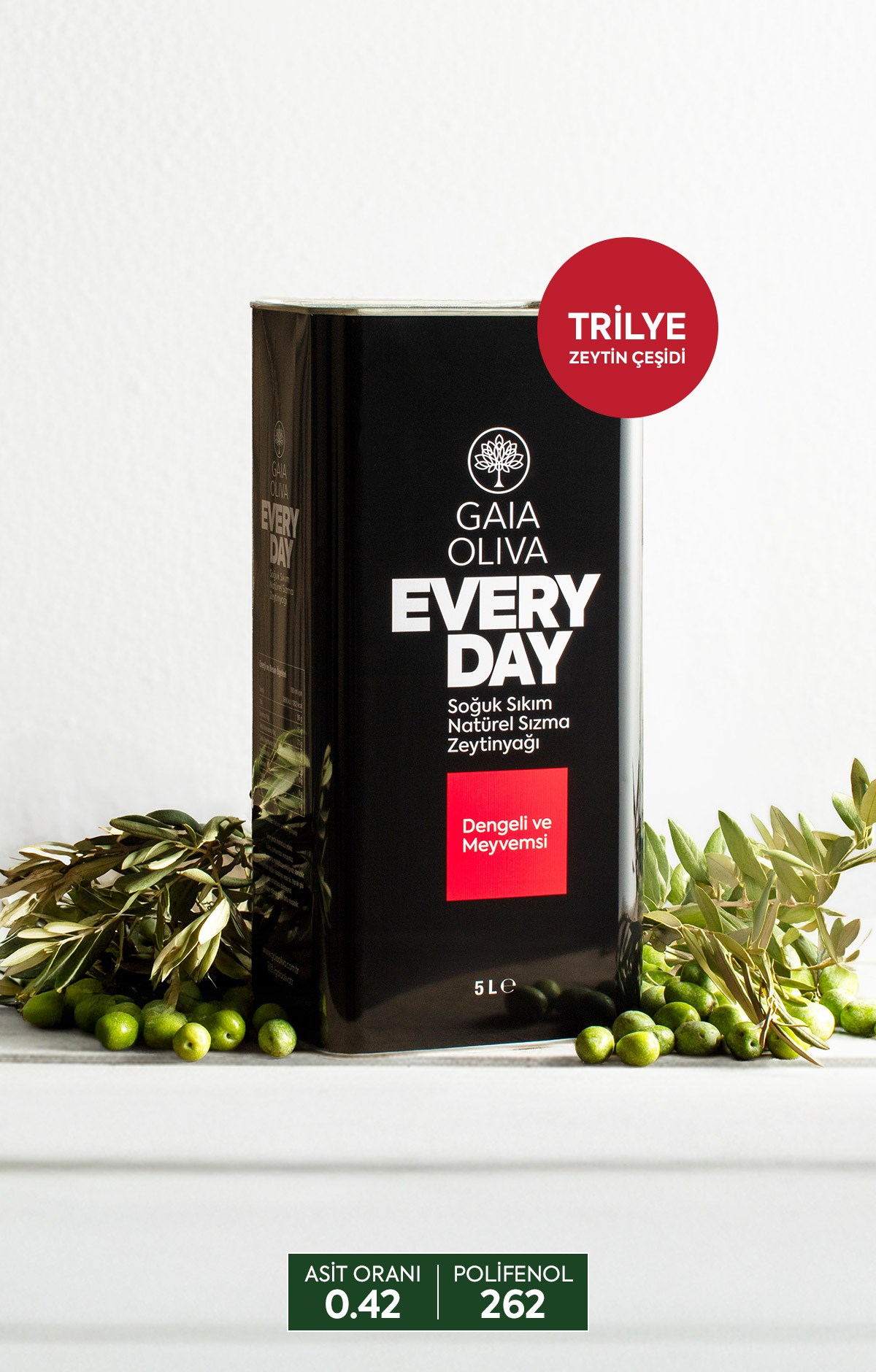Everyday Trilye 5 lt Natürel Sızma Zeytinyağı