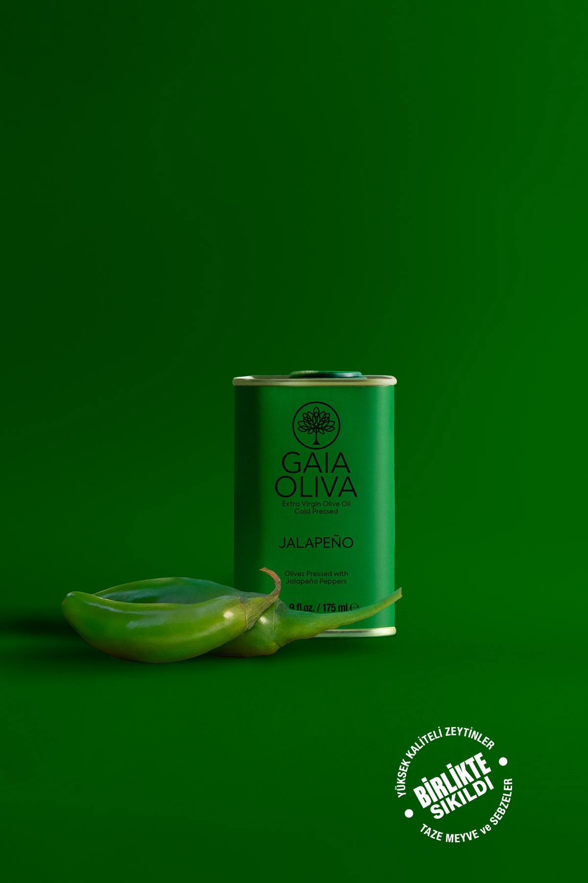 Jalapeno Çeşnili 175 ml Natürel Sızma Zeytinyağı