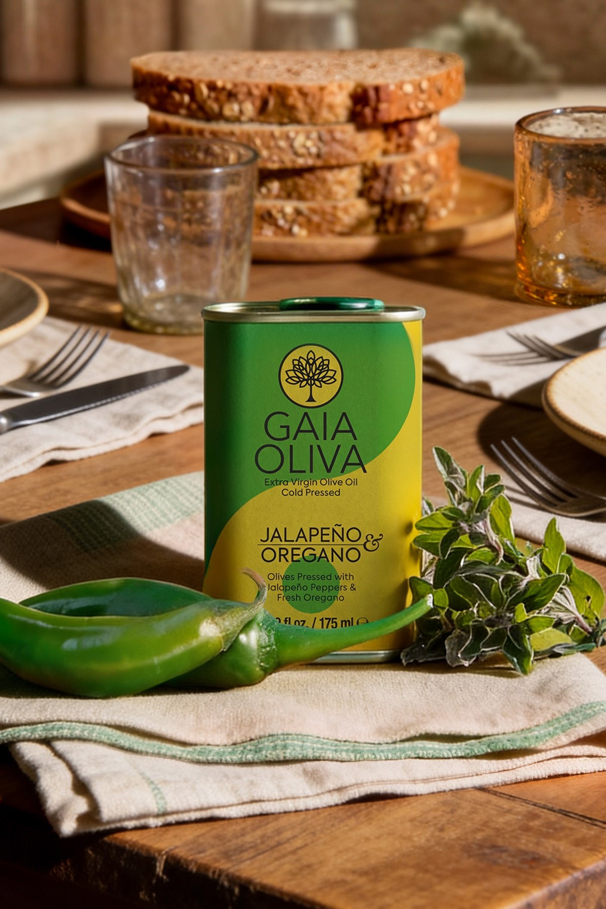 Jalapeno-Dağ Kekiği Mix Çeşnili 175 ml Natürel Sızma Zeytinyağı