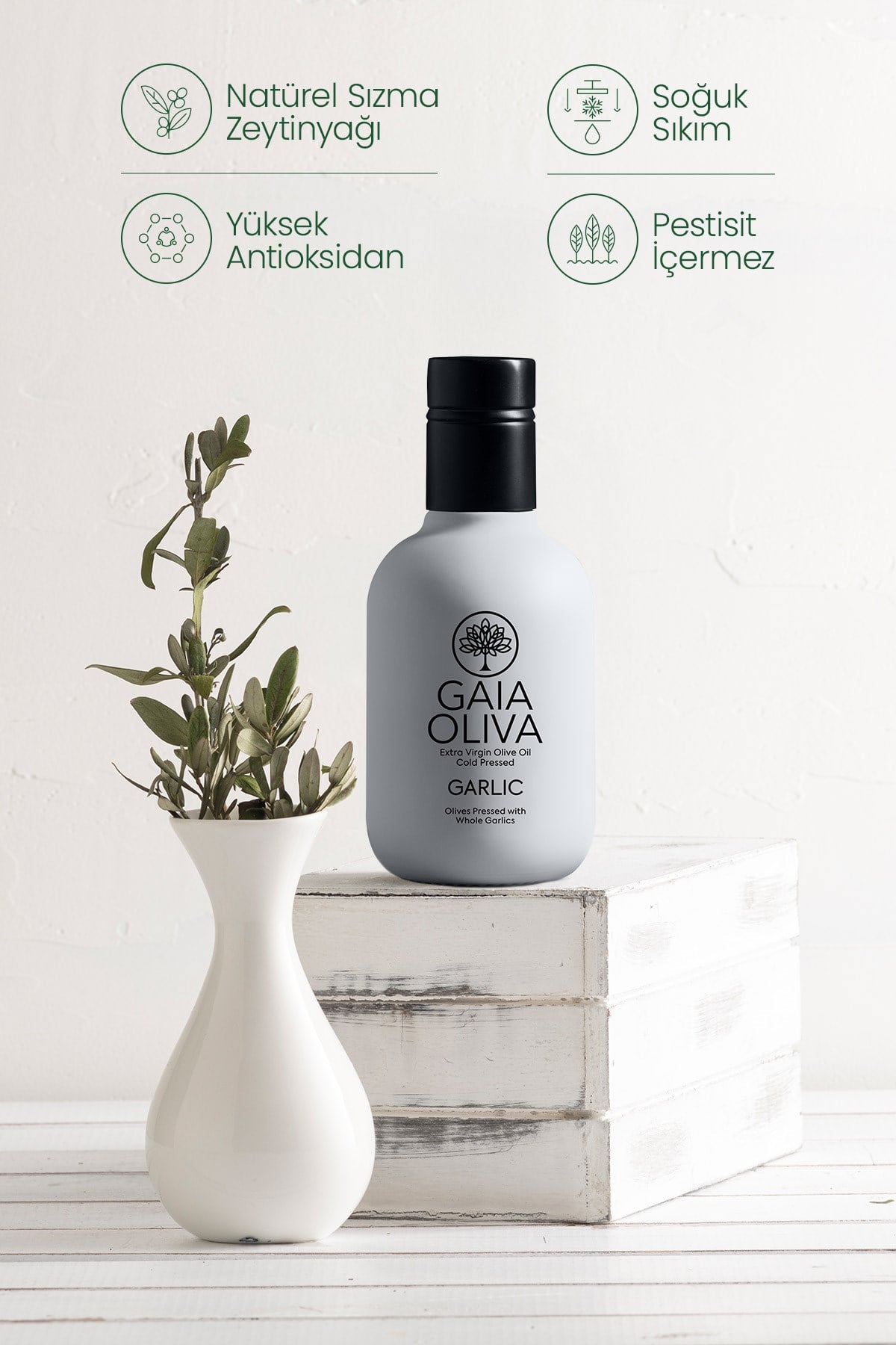 Sarımsak Çeşnili 250 ml Natürel Sızma Zeytinyağı