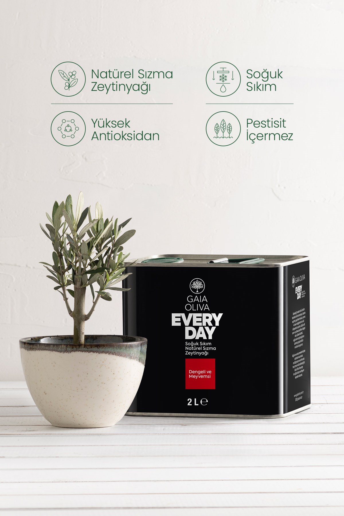 Everyday Ayvalık 2 lt Natürel Sızma Zeytinyağı