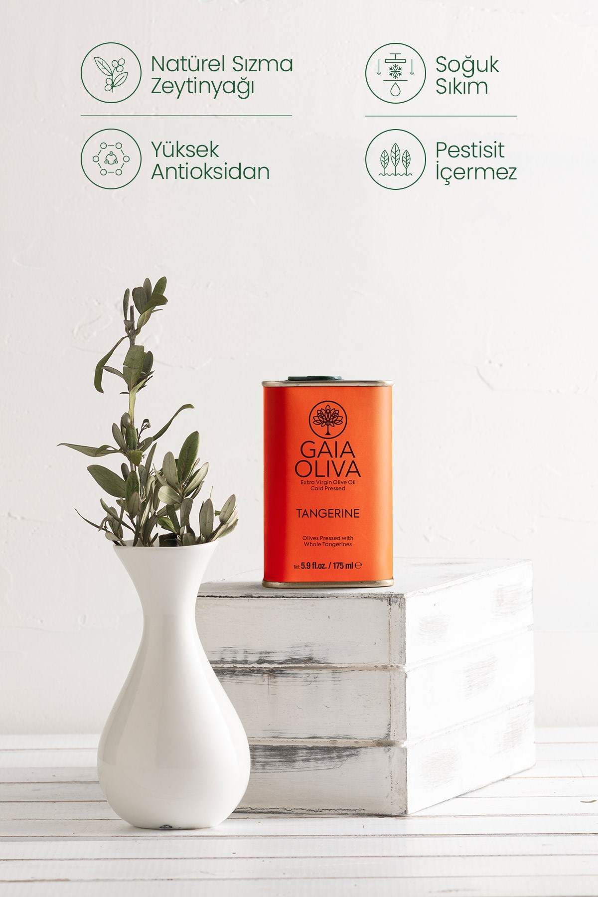 Mandalina Çeşnili 175 ml Natürel Sızma Zeytinyağı