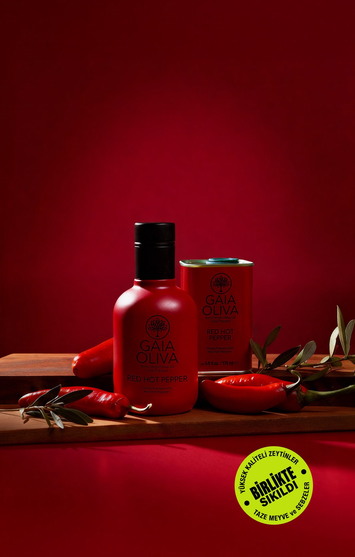 Kırmızı Acı Biber Çeşnili 175 ml Natürel Sızma Zeytinyağı