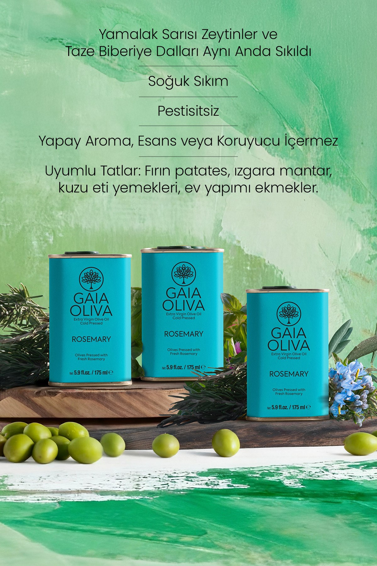 Biberiye Çeşnili 175 ml Natürel Sızma Zeytinyağı
