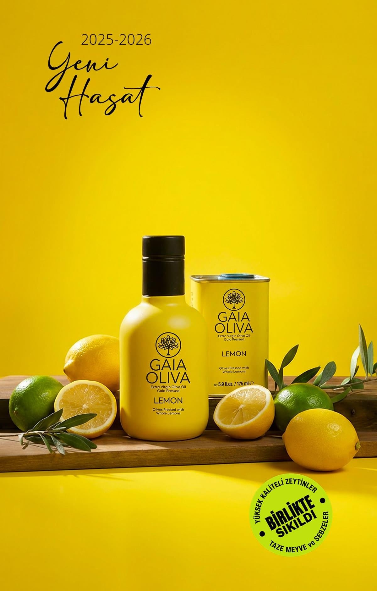 Limon Çeşnili 175 ml Natürel Sızma Zeytinyağı (Yeni Hasat)