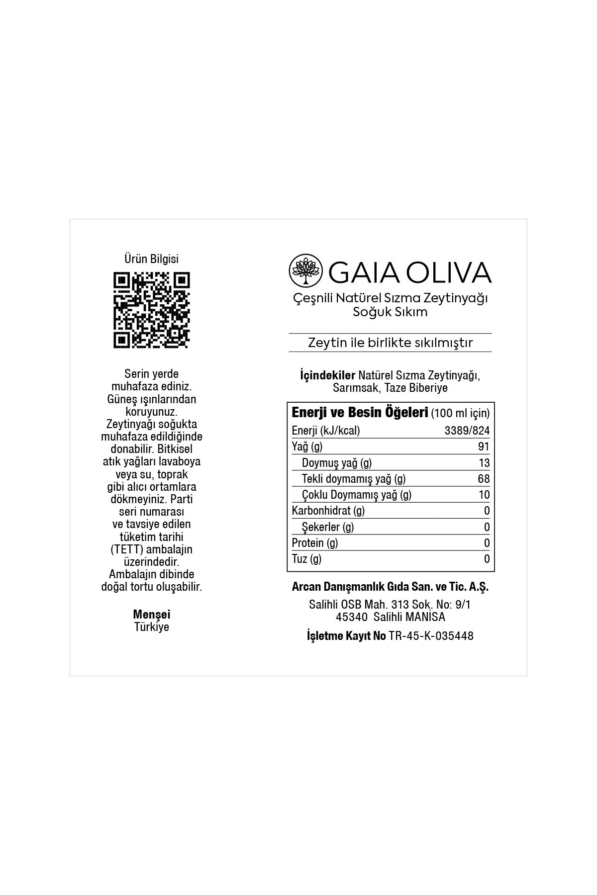 Sarımsak-Biberiye Mix Çeşnili 175 ml Natürel Sızma Zeytinyağı