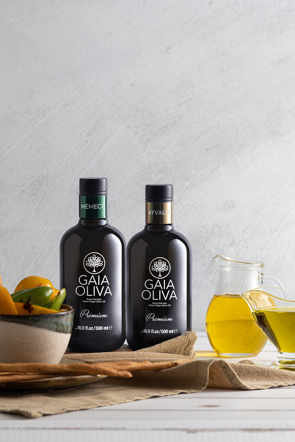 2li Premium Ayvalık ve Premium Memecik 500 ml Erken Hasat Natürel Sızma Zeytinyağı