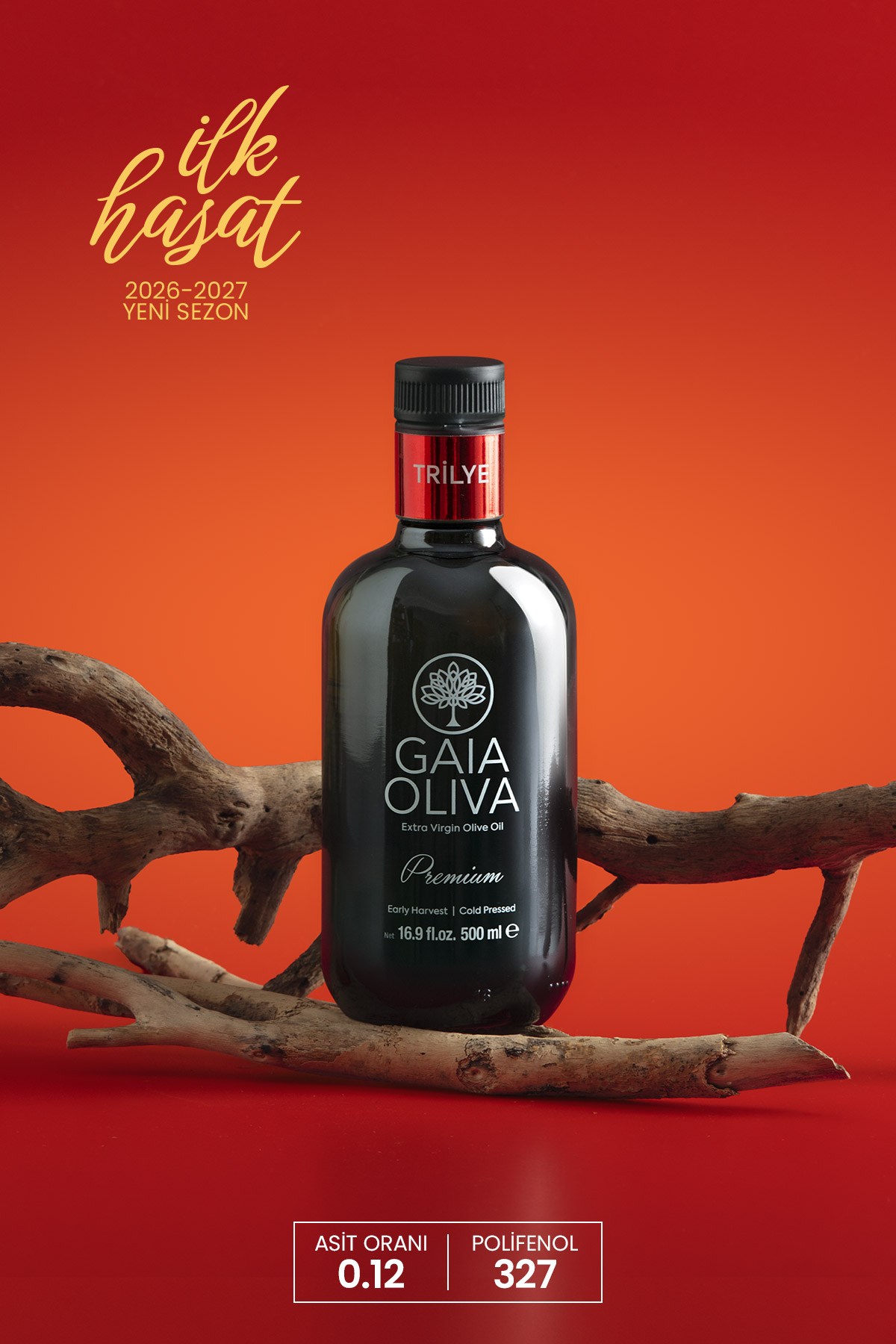 Premium Trilye 500 ml Erken Hasat Natürel Sızma Zeytinyağı (İlk Hasat)