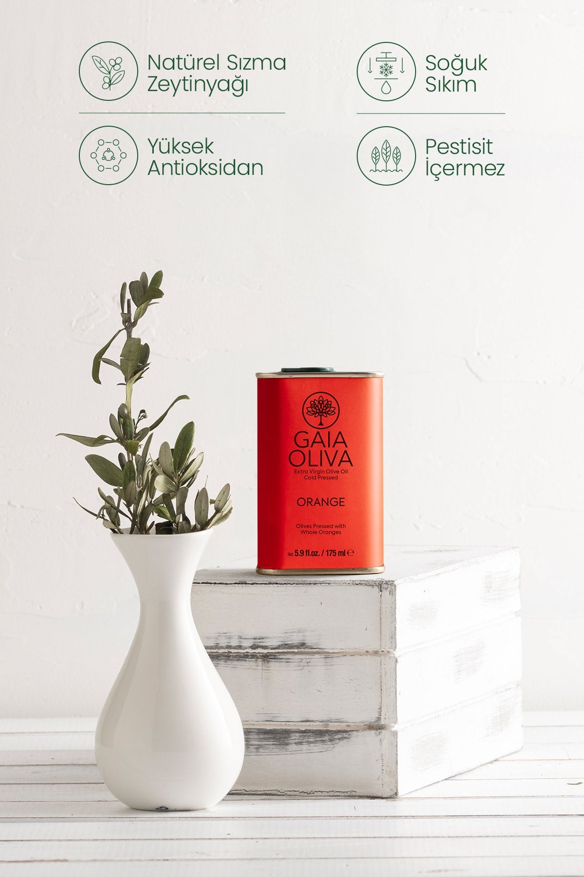 Portakal Çeşnili 175 ml Natürel Sızma Zeytinyağı