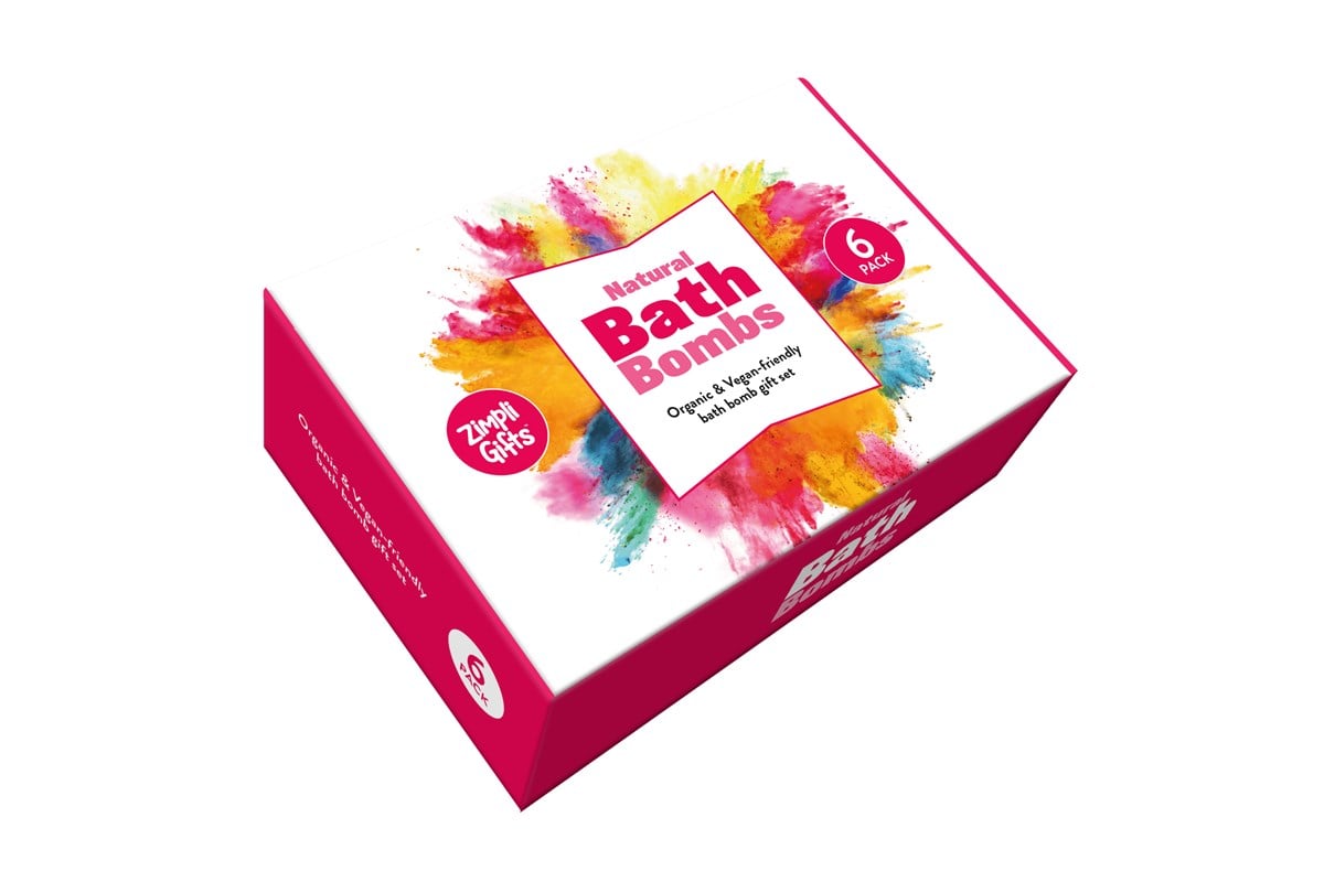 6'lı Çiçek Süslemeli Bath Bombs Doğal Organik&Vegan Banyo Bombası Hediye Seti 6x80 gr
