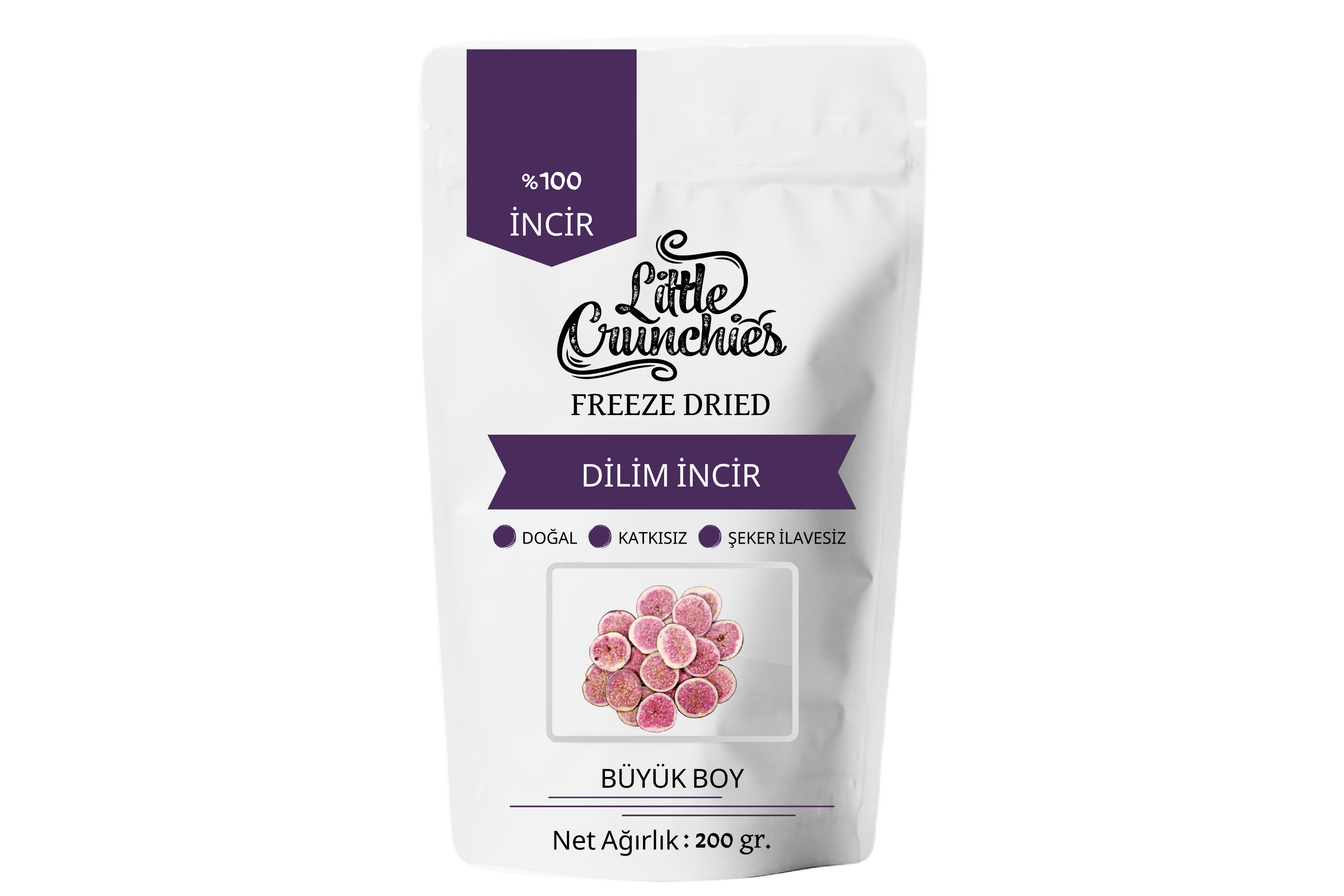 Freeze Dried Dilim İncir - 200 Gr. - Büyük Boy - Dondurularak Kurutulmuş