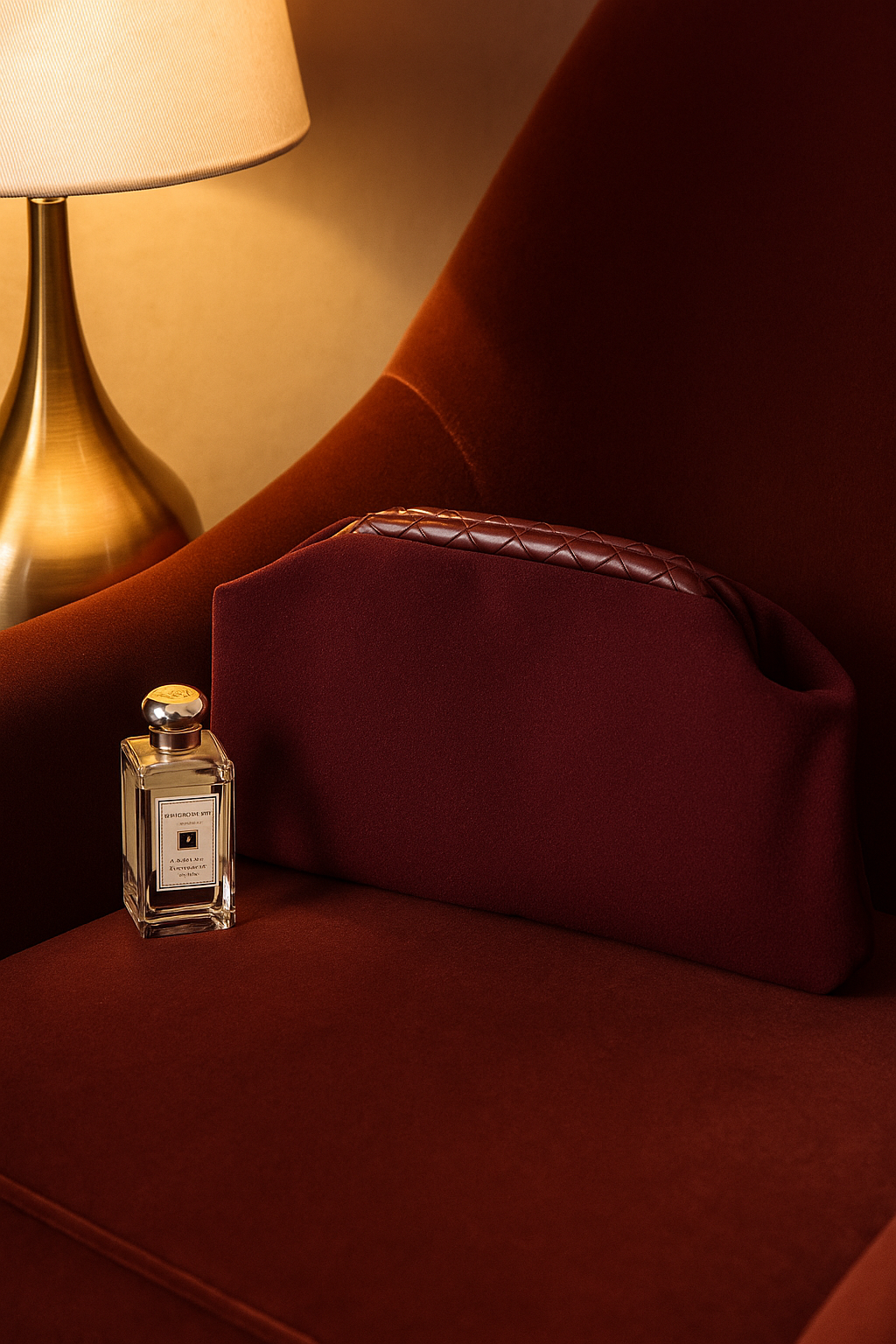 Bordo Süet Deri Portföy Clutch Çanta
