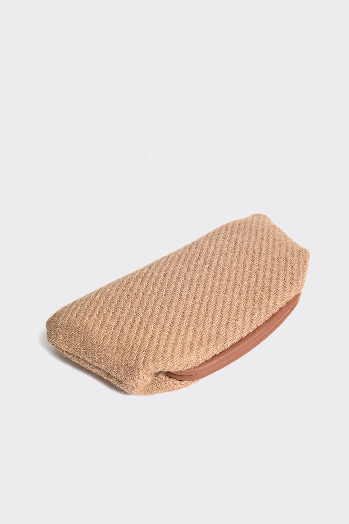 Taba Jüt Clutch Portföy Hasır Çanta