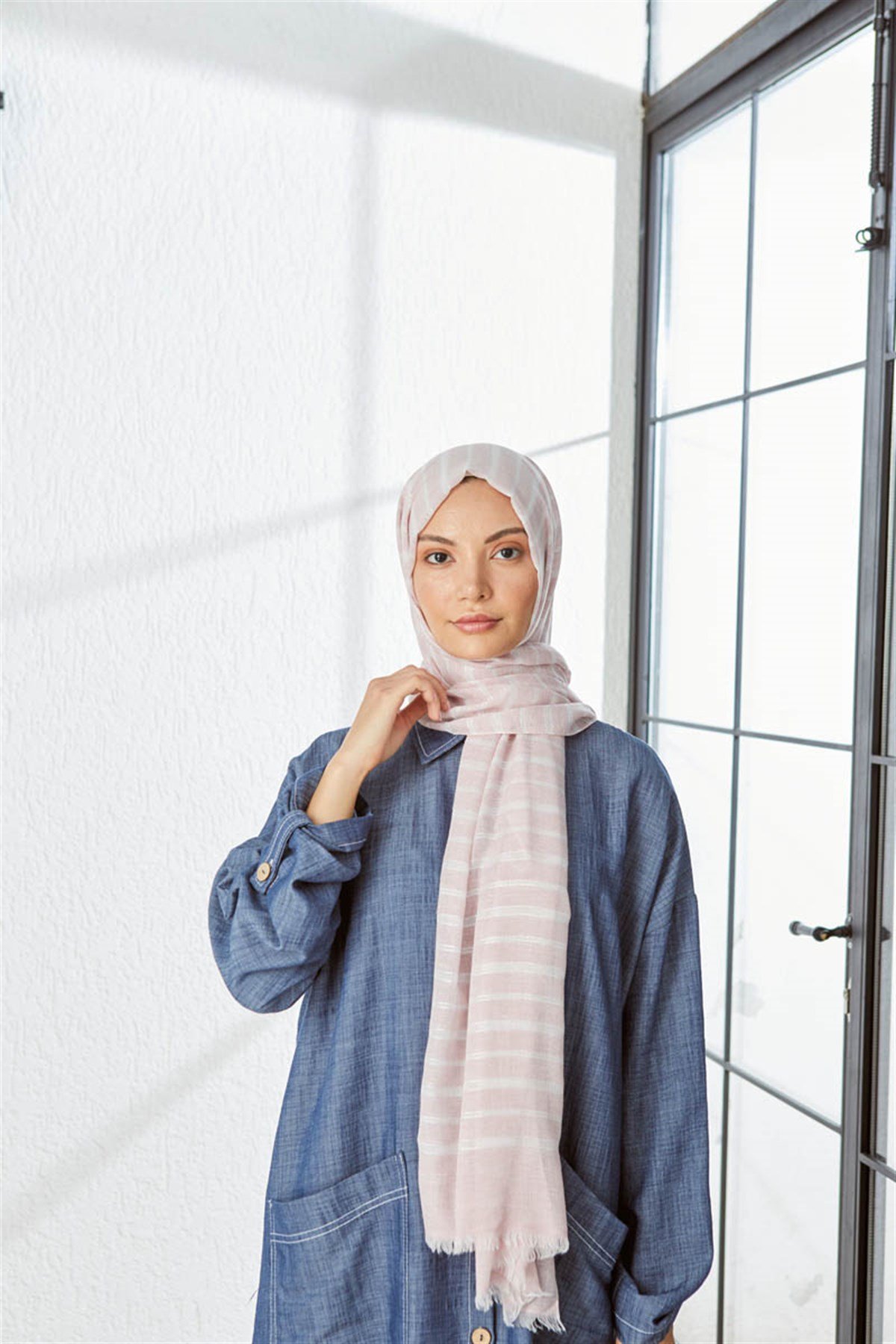 KATRİN ŞAL 7996-PEMBE-2