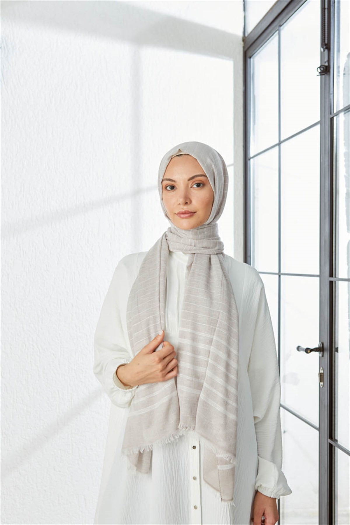 KATRİN ŞAL 7997-EKRU