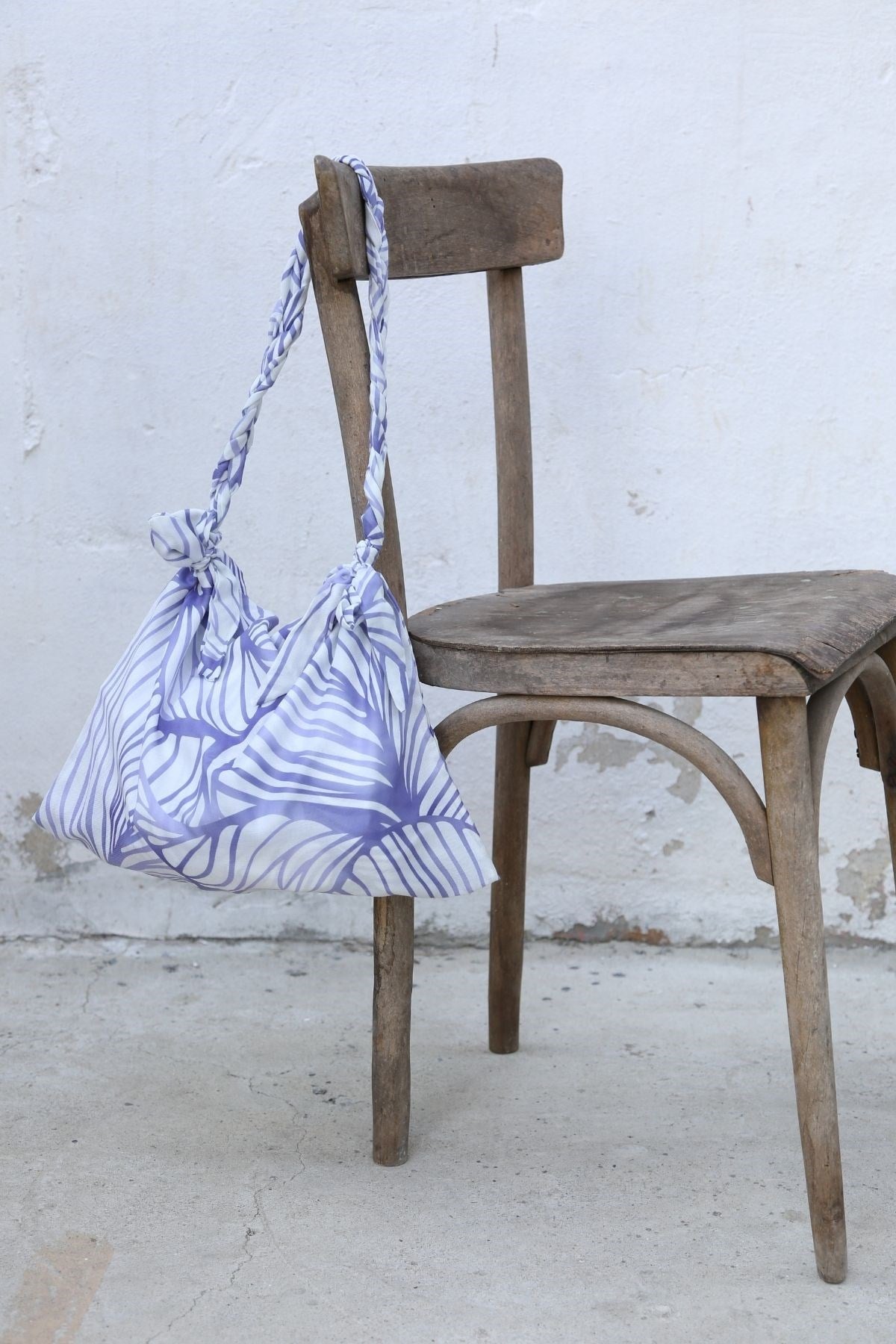 KNIT HANDLE SCARFBAG-LİLA-2