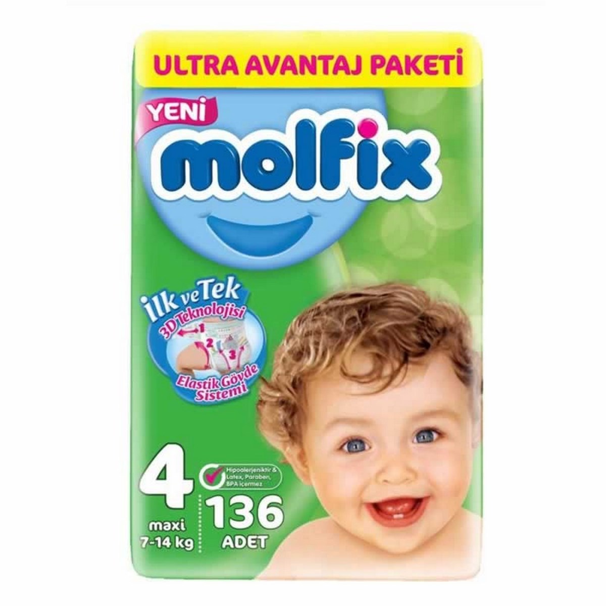 Molfix Ultra Avantaj Paketi 4 Maxi 136 LI