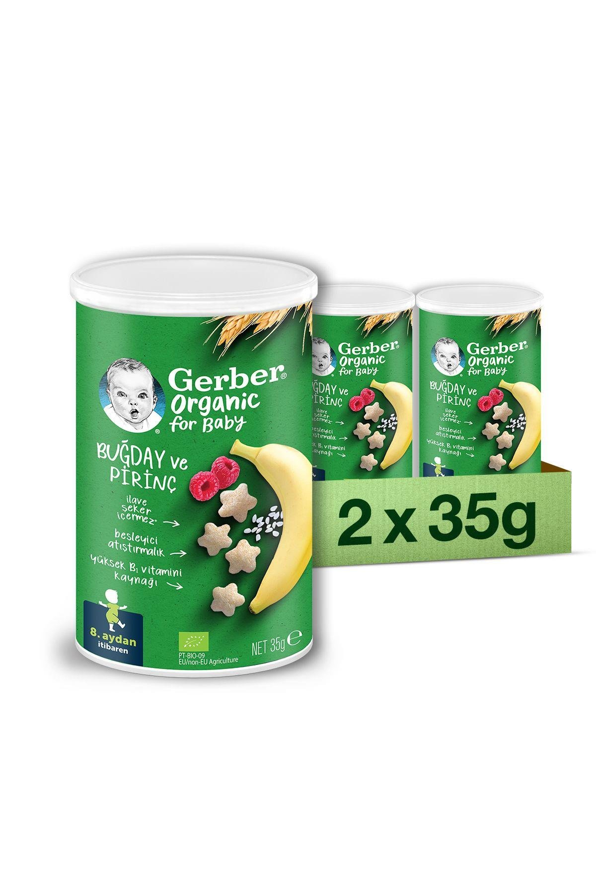 Organik Pirinçli Buğdaylı Muzlu Bebek Atıştırmalığı 35gr X 2 Adet