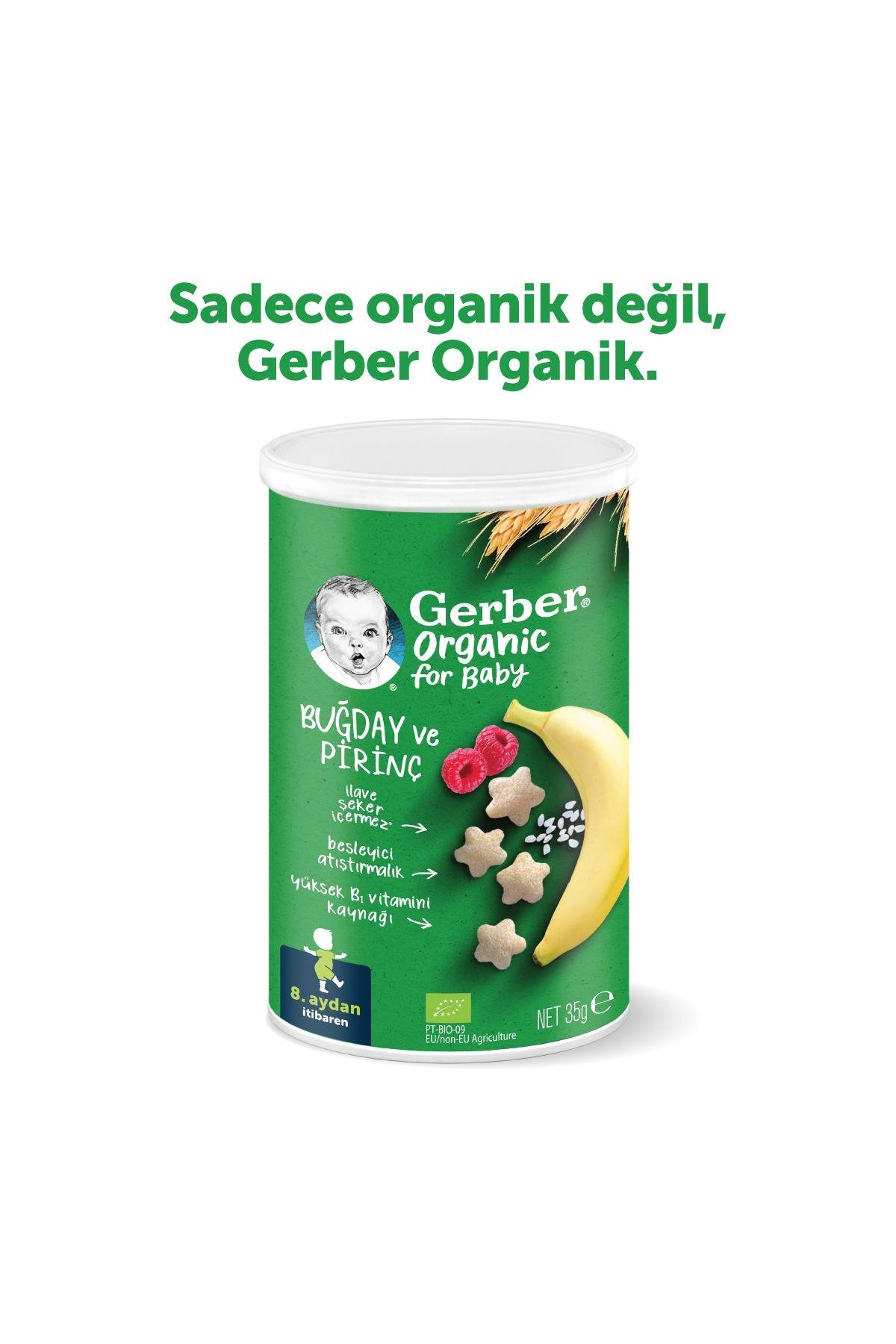 Organik Pirinçli Buğdaylı Muzlu Bebek Atıştırmalığı 35gr X 2 Adet