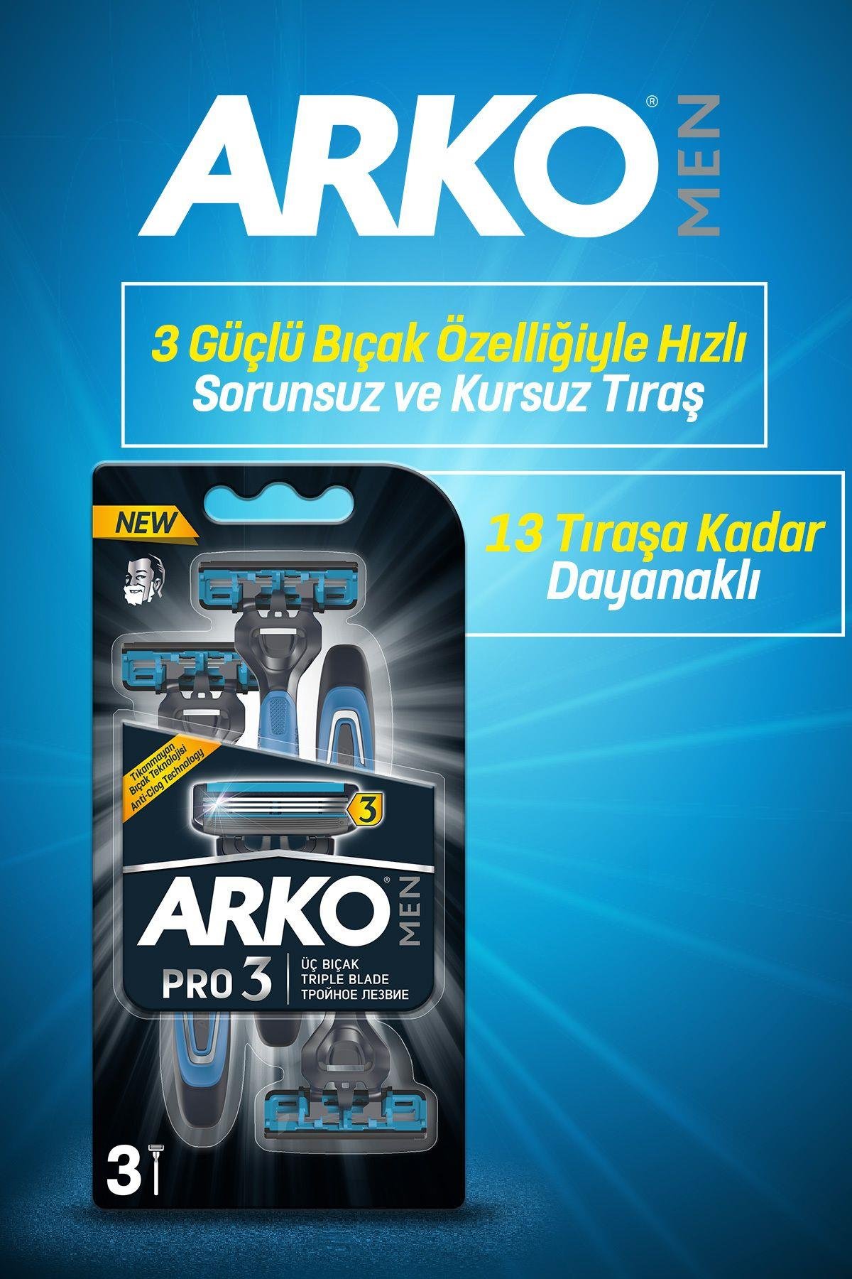Pro3 3 Bıçaklı Erkek Tıraş Bıçağı 3'lü 2 Paket