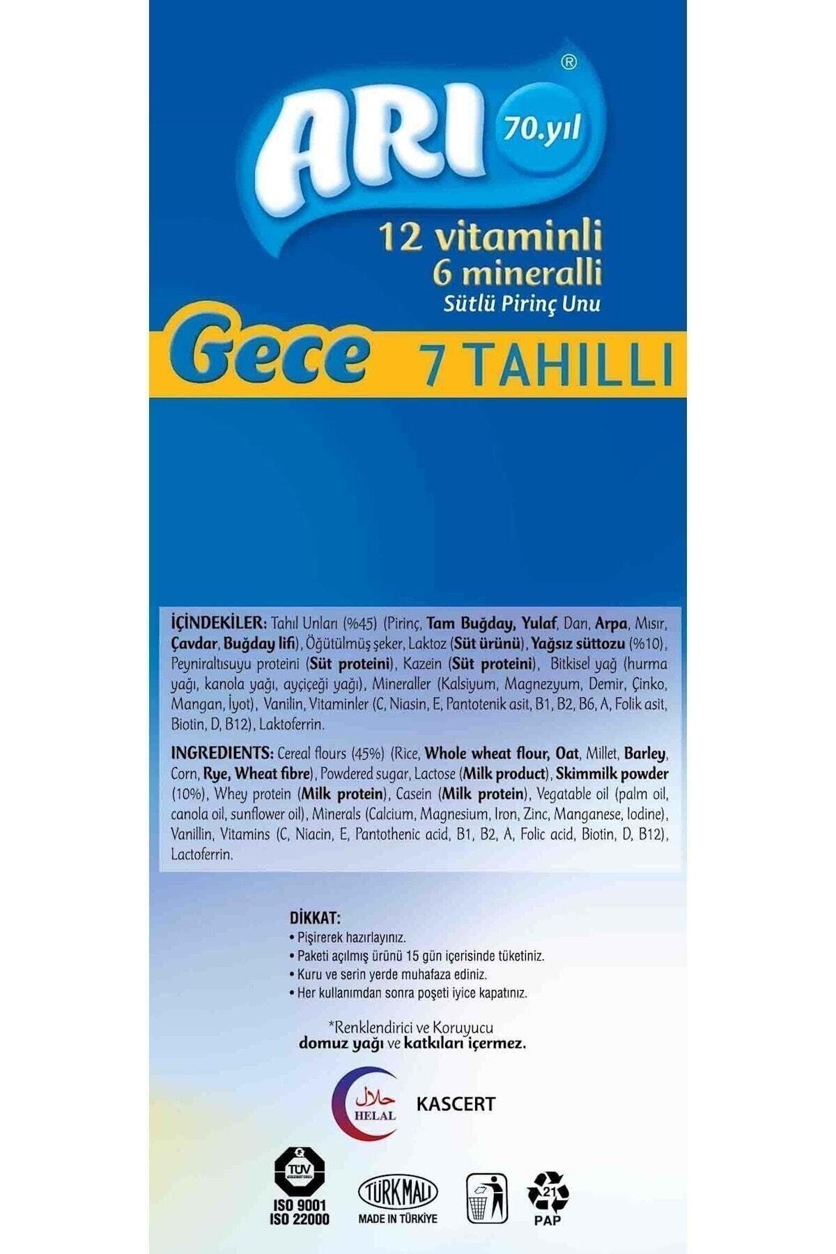 Sütlü 7 Tahıllı Gece Pirinç Unu 200 gr X 4 Adet