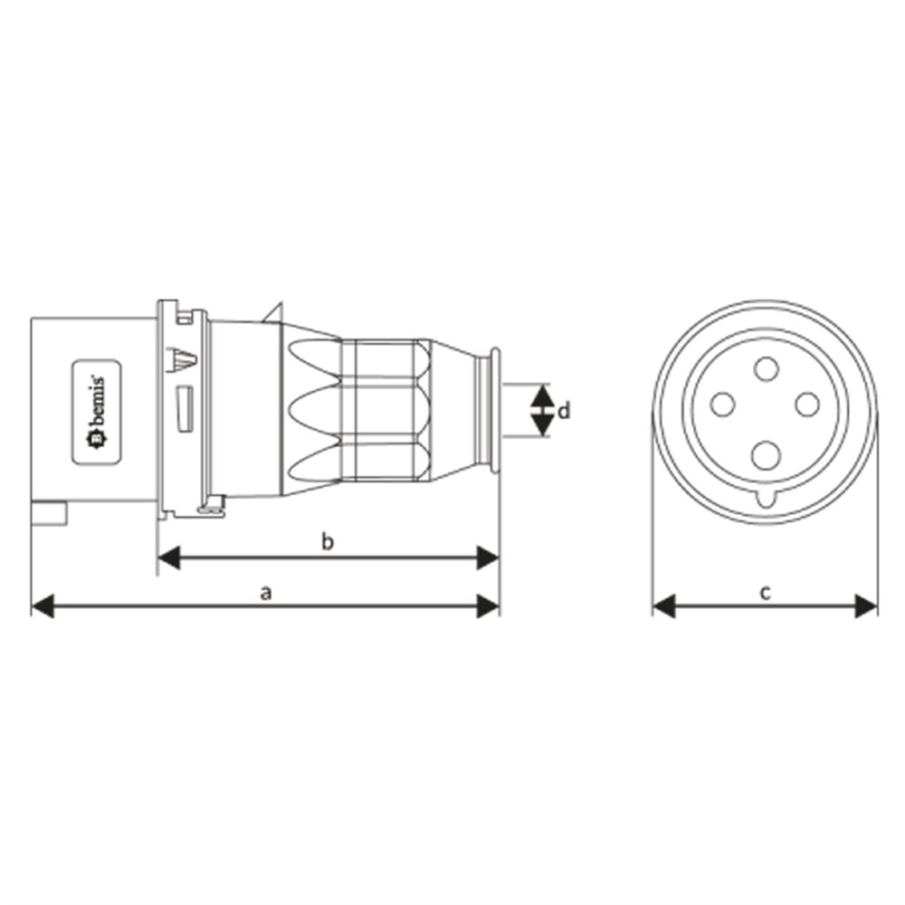 BC1-3504-2011 Bemis 4X32A 380V Düz FişFiş ve PrizlerBEMİSBC1-3504-2011-11755