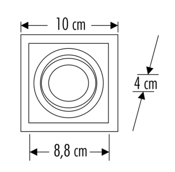 CATA CT 5222 Beyaz (Siyah) Spot KasasıCATA CT 5222 Beyaz (Siyah) Spot KasasıDekoratif Cam SpotlarCATACT-5222-18948