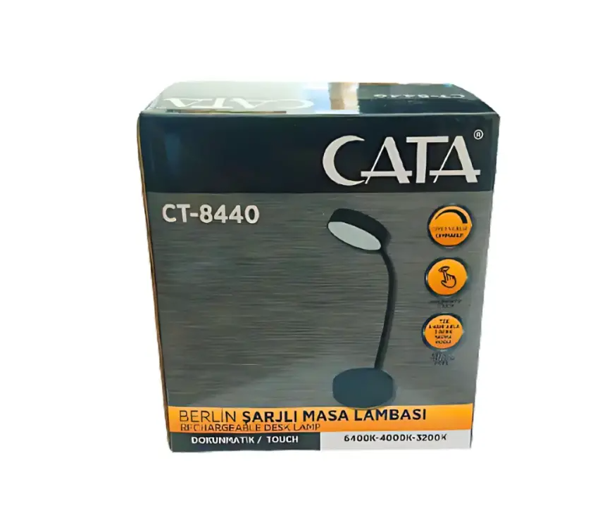CATA CT 8440 Siyah Kasa Dimmerli Dokunmatik 4000K Berlin Masa LambasıMasa Lambası Ve IşıldaklarCATACT-8440-SK-Y-31261