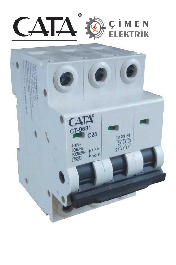 CATA CT 9631 3X25A 4.5kA C Tipi Otomatik SigortaCATA CT 9631 3X25A 4.5kA C Tipi Otomatik SigortaOtomatik SigortalarCATACT-9631-26834