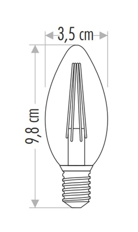 CATA CT 4280 4W Rustik Led Ampul 2700K Amber E14 DuyCATA CT 4280 4W Rustik Led Ampul 2700K AmberRustik Led AmpullerCATACT-4280-12109