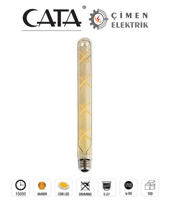 CATA CT 4302 4W Rustik Led Ampül 2700K AmberCATA CT 4302 6W Rustik Led Ampül 2700K AmberRustik Led AmpullerCATACT-4302-12122