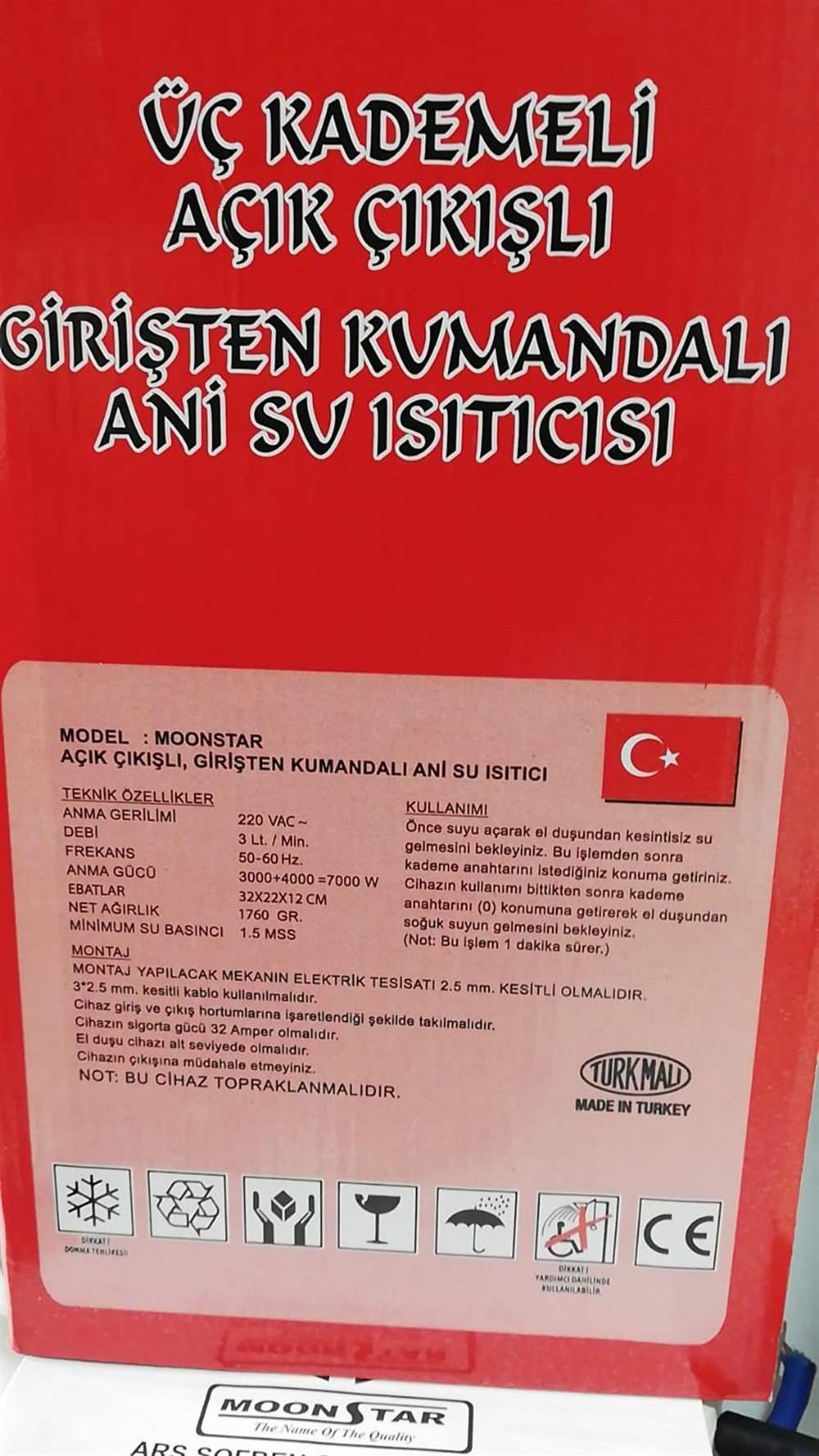 MoonStar Elektrikli ŞOFBENElektrikli Şofben ve UfoDiğerMoonStar Elektrikli ŞOFBEN-15279