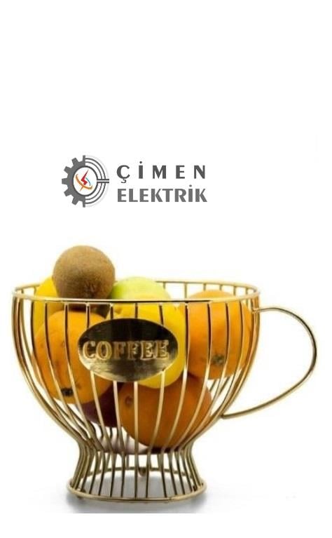 Frezya Coffe Dekoratif Gold Metal Meyvelik Ev Yaşam & DekorasyonDigerST00381 GOLD-27291