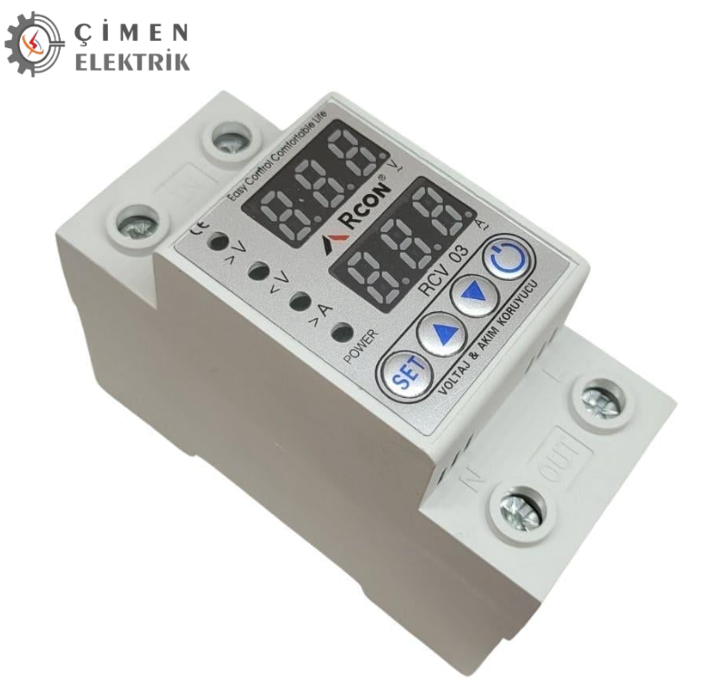 RCON RCV 03 Voltaj Ve Akım Koruma  Regülatörü 220V Zaman Saatleri ve SensörlerDiğerRCV-03-29706