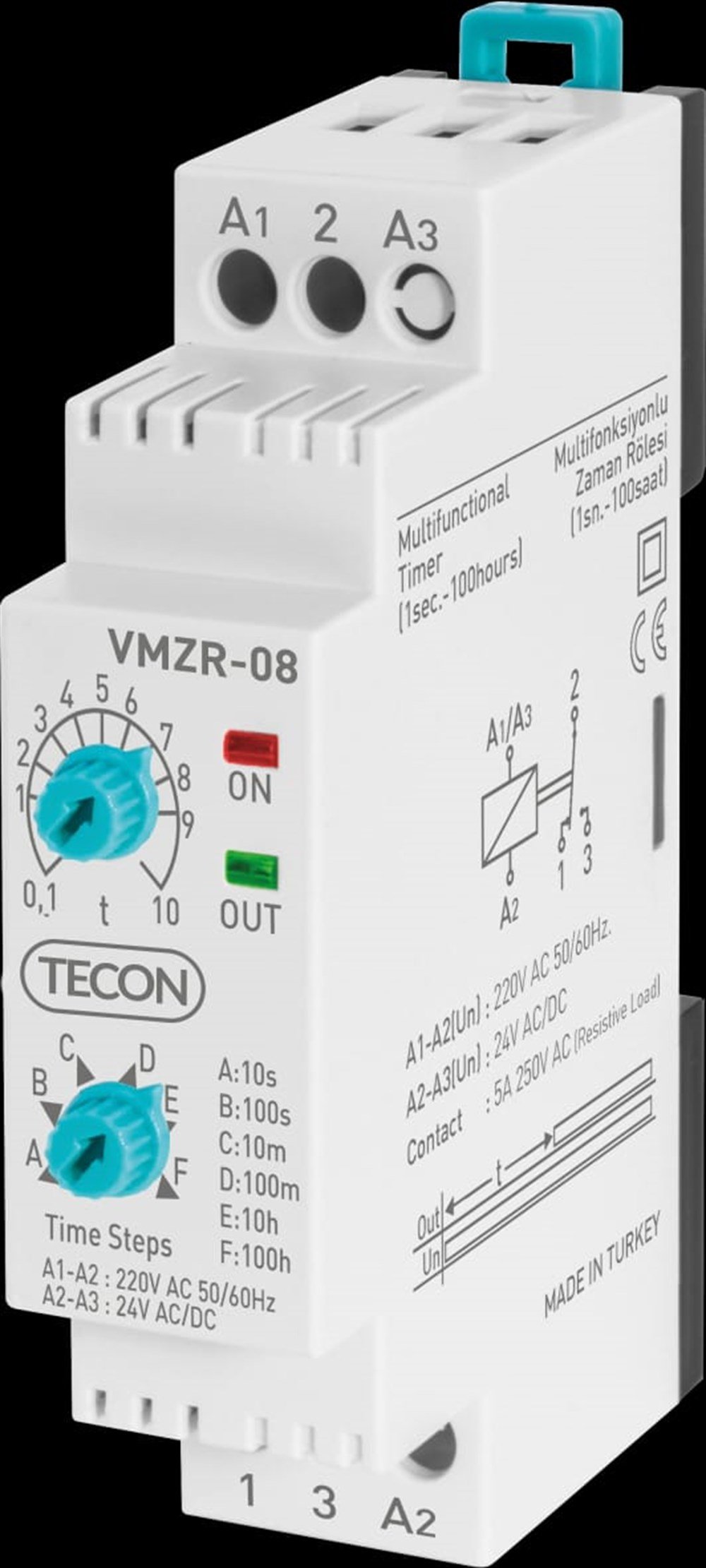 VMZR-08 Multifonksiyonlu Zaman Rölesi Zaman Saatleri ve SensörlerDiğerVMZR-08-15318
