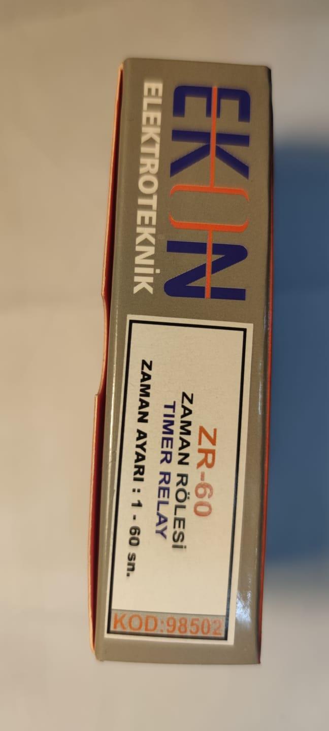 Ekon ZR 60 Zaman Rölesi Ray Tipi 1-60 SnEkon ZR 60 Zaman Rölesi Ray Tipi 1-60SnZaman Saatleri ve SensörlerEKON98502-20730
