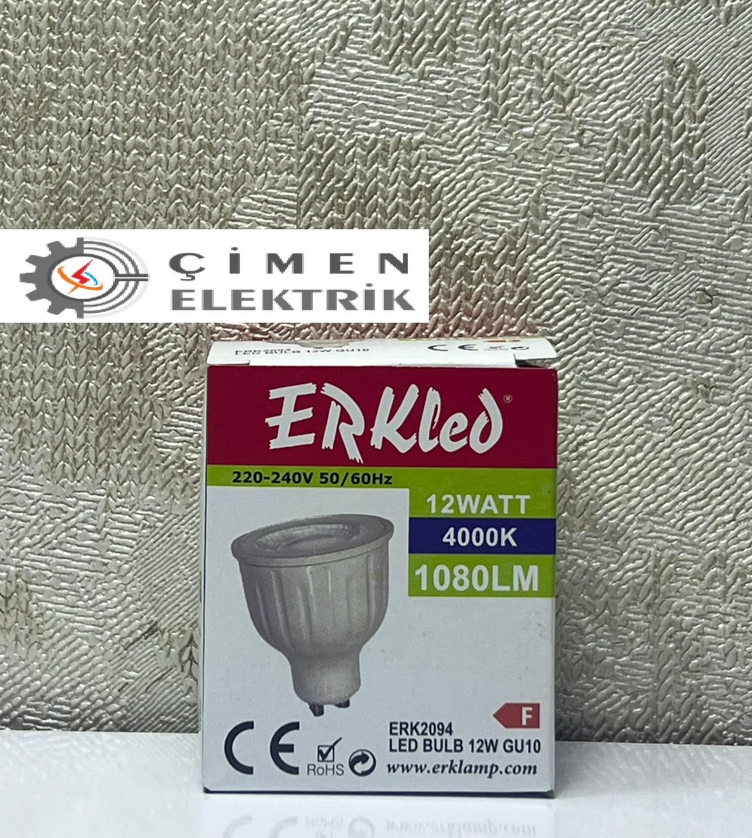 ERKLED ERK 2094 GU10 Lensli Ampül 12W 4000K Ilık BeyazERKLED ERK 2094 GU10 Lensli Ampül 12W 4000K Ilık Beyaz - Verimli Aydınlatma ÇözümüLed Çanak AmpullerERKLEDERK2094I-29278