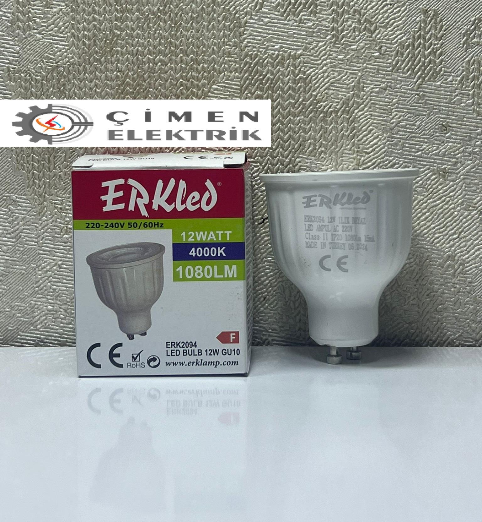 ERKLED ERK 2094 GU10 Lensli Ampül 12W 4000K Ilık BeyazERKLED ERK 2094 GU10 Lensli Ampül 12W 4000K Ilık Beyaz - Verimli Aydınlatma ÇözümüLed Çanak AmpullerERKLEDERK2094I-29278